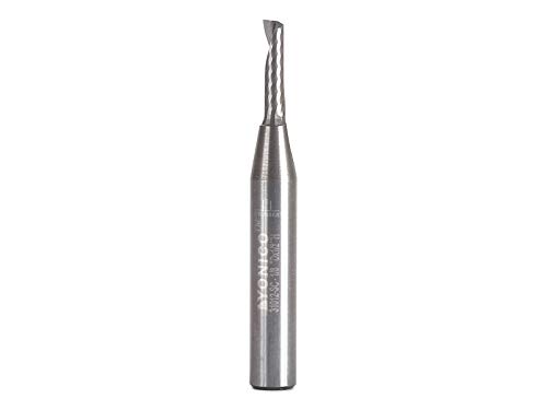 Yonico Solid Carbide Single Flute Upcut End Mill Router Bits CNC Spiral O FLUTE 1/32-инчен дијаметар 1/8-инчен Shank 31016-SC