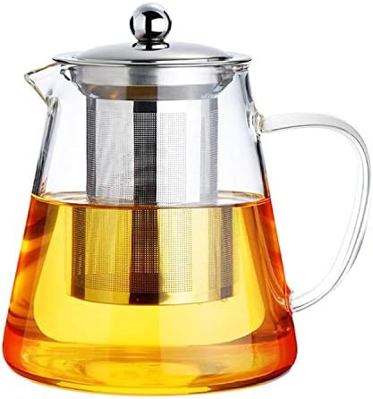 1300ml/ 43oz стаклен чајник со отстранлив инфузер, котел за безбеден чај, цветање и лабав производител на чај од лисја