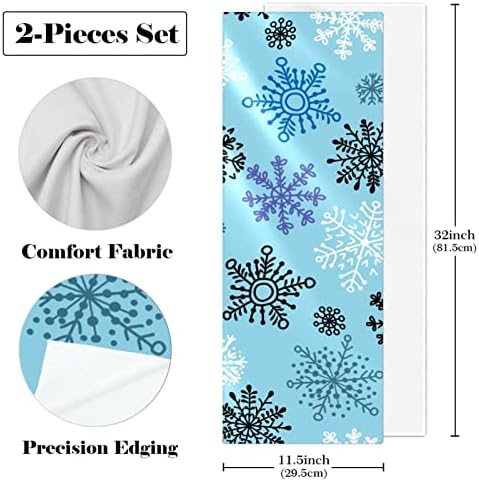 Woshjiuk 2 Pack Microfiber Gym Pripes, снегулки за Божиќни цвеќиња, пешкир за пешкир за пешкир Супер апсорпција за крпи за потк на вратот