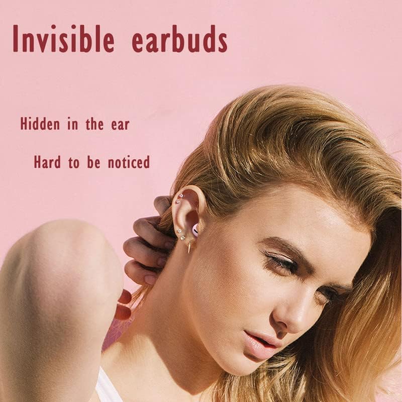 Xmenha Најмалиот единечен ушен уш невидливи скриени ушни уши мали за работа безжичен Bluetooth микро мини ситни ушни за спиење за мали