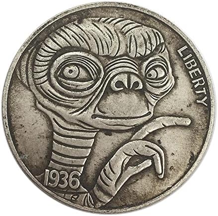 Врежана 1936 година, алиенски креативен Американец 骷髅 Колекција на меморијална монета за монети, комеморативна монета