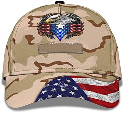 Mensенски жени обичај патриотско американско знаме орел бејзбол капа со прилагодлива снимка