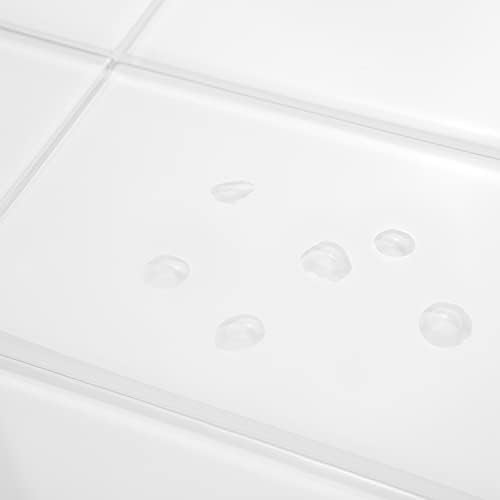 Dicofun 72-парчиња кора и стаклена плочка за стакло, 3 x 6 само лепило стакло од метрото за грб за кујна и бања, светло бело