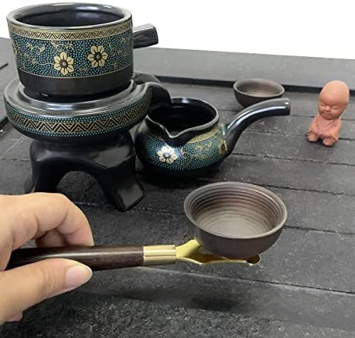 Клип за капакот на чајникот Ruiwaer 17.3x3.7cm Топлина Изолација чај котел за вилушка со дрвена рачка кафе -чајник додатоци