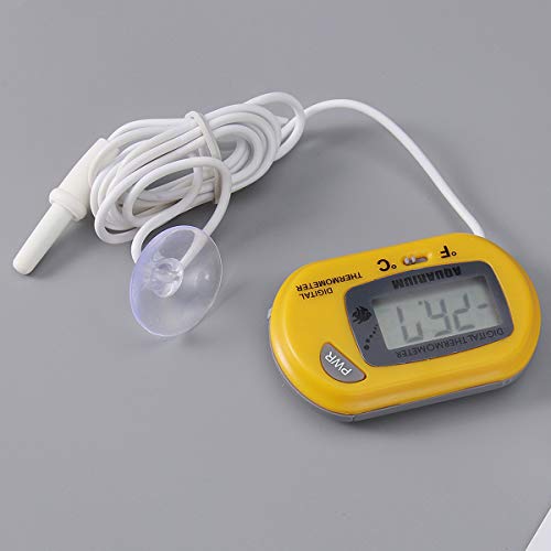 PopetPop 2 PCS дигитален LCD термометар за аквариум риба резервоар вивариум рептил терариум