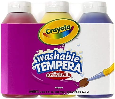 Crayola 3ct 8oz Artista II за миење на температурата за печење примарна боја