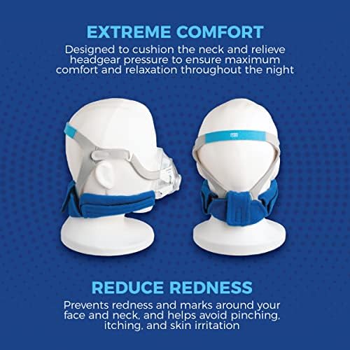 CPAP вратот подлога за ленти за глава од страна на Snugell®, | Вклучува 2 дополнителни универзални капаци на ленти | Одговара