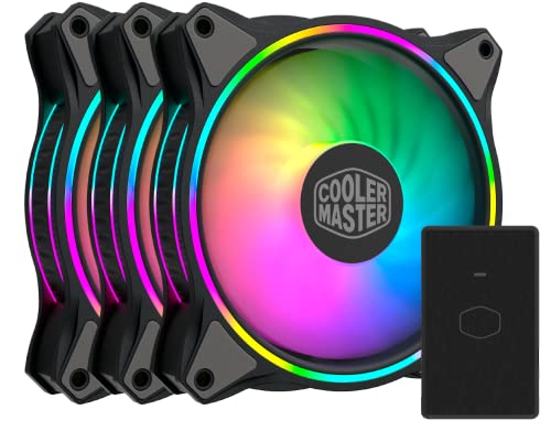 Кулер Мајстор Mf120 Halo Компјутер Случај Вентилатор со 120MM RGB 3 Пакет MFL-B2DN-183PA-R1 FN1417