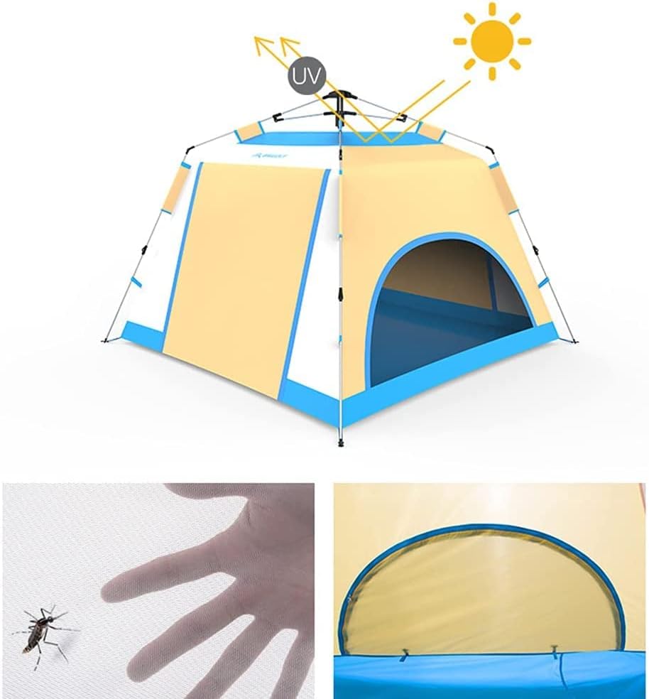 VHG иновации шатор Лесен момент за инстант поп -поп -поп за 3 до 4 лица автоматско отворање на преносен автоматски шатор за кампување со кампување