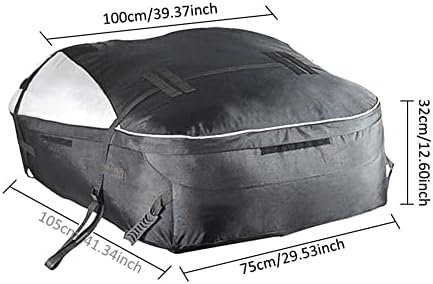 GFDFD водоотпорен автомобил со карго покрив торба водоотпорен покрив за багаж, црн џеб за складирање, 273L за SUV ван автомобили