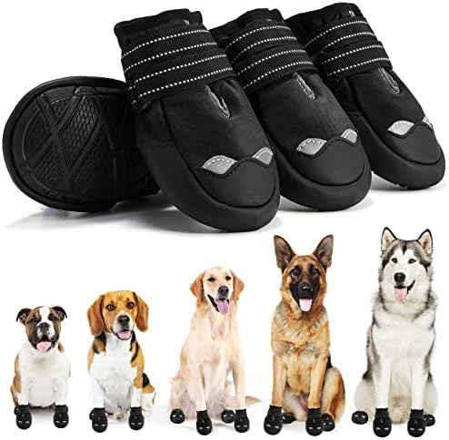 Чевли за кучиња За Мали Кучиња, Средни Чизми за Кучиња &засилувач; Заштитници За Шепи За Зимски Снежен Ден, Летен Топол Тротоар, Внатрешни