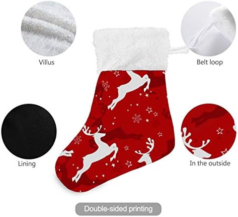 Алаза Божиќни чорапи Божиќни елени Класични персонализирани мали декорации за порибување за семејни сезонски празници за забави