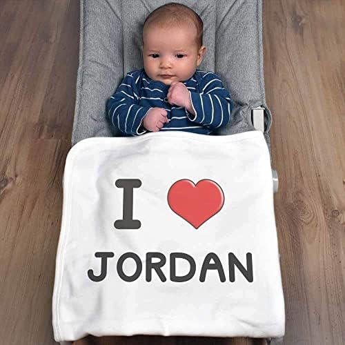 Азиеда „Го сакам Jordanордан“ памучно бебе ќебе/шал