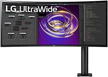 LG 34WP88C-B 34-инчен Закривен 21: 9 ULTRAWIDE QHD IPS Дисплеј Со Ergo Штанд, USB Тип C, DCI-P3 95% Боја Спектар СО HDR 10