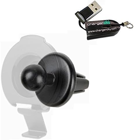 Chargercity Car Air Vent држач GPS Mount за сите Garmin Nuvi 3,5 до 6 GPS 4x 5x 6x 1xxx 2xxx 3xxx LM LMT LMTHD *Вклучува бесплатен читач