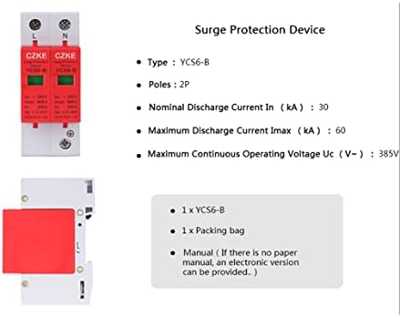 Befia YCS6-B AC SPD 385V 2P Surge Protective House House Protege Protective Заштитен уред со низок напон