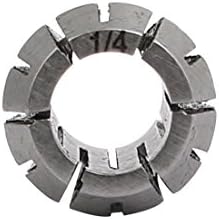 Држач за алатки за прицврстување на 1/4, DIA ER11, не'рѓосувачки челик, тркалезна пролетна колективна мелење на структура, сребрена сива модел:
