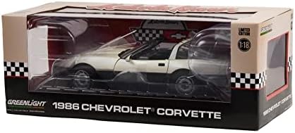 Modeltoycars 1986 Chevy Corvette C4, Silver Tan/Black - Greenlight 13632 - 1/18 Scale Diecast Car