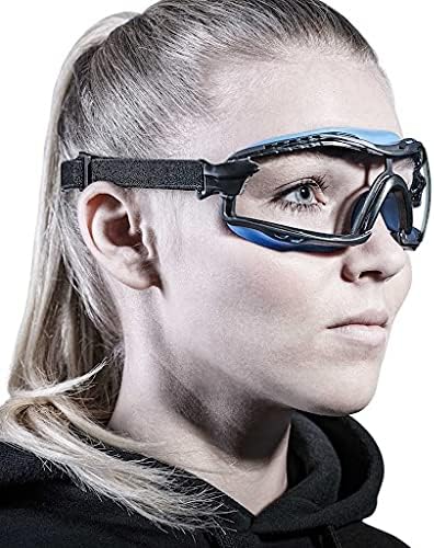 Цврст. Безбедносни очила | Заштитна очила со анти-магла, леќи за заштита на УВ-очи | Безбедносни очила за мала големина | Јасно | Сина