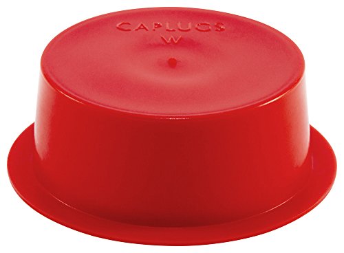 Пластично зацртано капаче и приклучок на Caplugs со широка прирабница W-11, PE-LD, CAP OD 0,758 приклучок ID 0,930, црвено