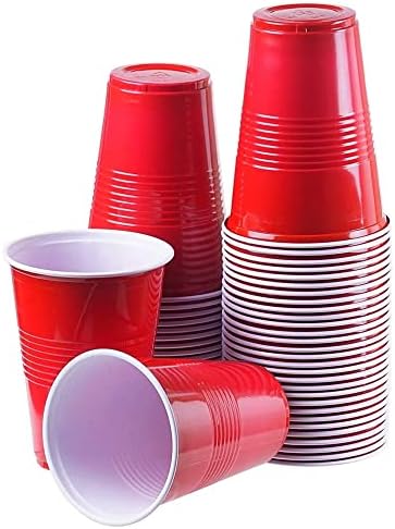 96 Брои Пластични Чаши За Еднократна Употреба Секојдневна Употреба Црвени Партиски Чаши Силни Цврсти 16 Мл