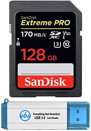 Sandisk Extreme Pro 128gb Sdxc Картичка За Panasonic Камера Компатибилен СО DC-BGH1, Dc-S5 Класа 10 UHS - 1 4K V30 Пакет Со