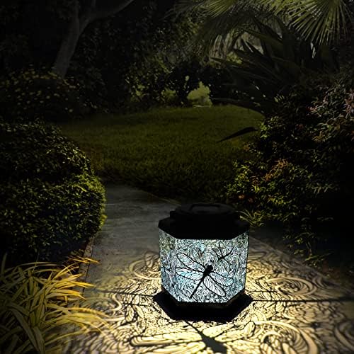 Светлички соларни фенери, висини соларни напојувања декор, градинарски водоотпорни LED светла соларни фенери со змеј во стил