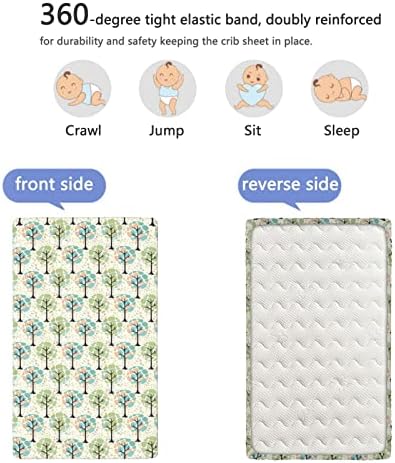 Пастено тематско вграден креветче за креветчиња, стандарден сад за садови за креветчиња ултра мек материјал-плетен сад или кревет