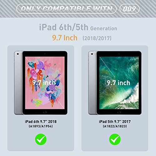 Таблет Заштитен Случај Случај Компатибилен Со Нов iPad 9.7 - Тежок Цврст Заштитен Капак Отпорен На Удари-360° Заштитно Тело На Целото Тело Издржлив