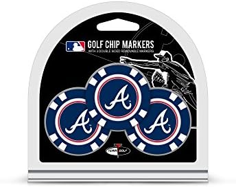 Team Golf MLB, маркери за топки за голф, покер со големина на покер со помали двострани маркери на емајл