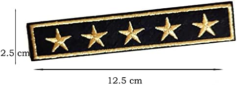 2 парчиња Epaulet starsвезди на нас знамето на рамената Амблем железо железо на лепенка извезена шива на закрпи за капа, јакна, уметнички