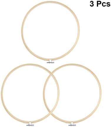 Veemoon rings 6 парчиња везови со везење дрвени везови за везење везени прстенести рамка за везови поставени кружни крстови d прстен Д