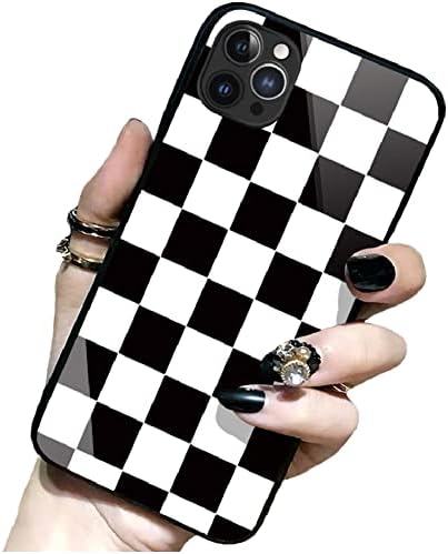Шаховска Табла Iphone Случај Компатибилен со iPhone 14 13 12 11 Pro Max Плус Мини SE XS XR X 7 8 Решетка Решетка Карирана Тартан Дамиер Шаховска Табла Проверка На Знамето