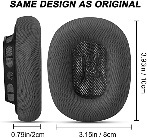 Премиум замена за ушни перничиња за Apple AirPods Max слушалки, протеински кожни мемориски ушите на пена