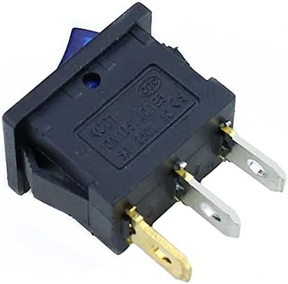 DaseB 1PCS KCD1 Switch Switch Switch 3pin On-Off 6A/10A 250V/125V AC Црвено жолто зелено црно копче за црно копче