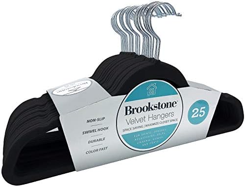 Брукстон [50 пакет] Кадифени закачалки, [нелизгање] 360 ° вртење на кука, лесна и тенка, силна и издржлива, дизајн за заштеда