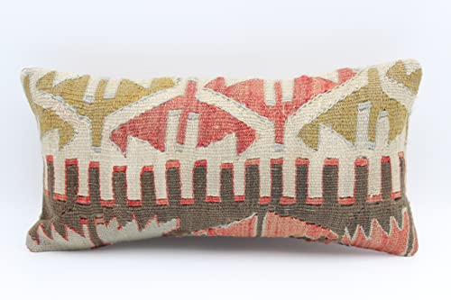 Фрли мини килим перница 8x16 инчи модерна шарена xsmall перница шарена бохо дизајн турски стол перница мала трендовски облик на перница племенска