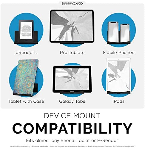 BrainWavz [EOL] Универзален широк таблет wallид на приклучок за приклучок за iPad Air Mini & Pro, Galaxy Tab Note, Surface & iPhone, ebooks,