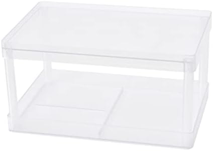 Angoily 2- Tier standing Rack Plastic Countertop Организатор чиста дисплеј држач за десктоп за канцелариски материјал за кујнски дом за