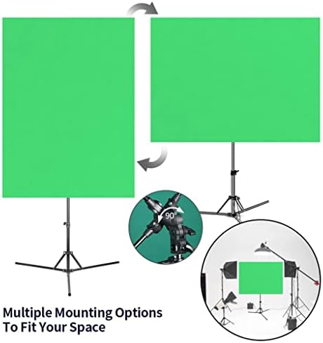 Genigw 150x200m Зелен екран Задникот со штанд 4: 3 формат хоризонтален/вертикален режим отпорна на брчки ткаенина за видеа за игри