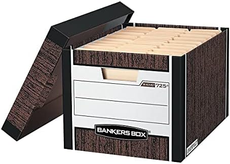 Кутија за банкари 000725 R-live Cropertion W/Lid, Letter/Legal, Woodgrain, 12/Carton