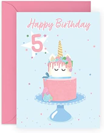 Централна 23 роденденска картичка на еднорог за девојчиња - Подароци од 8 годишни девојчиња - Роденденска картичка на внука - Додечка