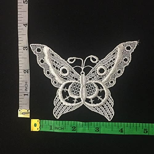 Пеперутка Апликација чипка вез за венчето парче мотив 3 x4 слонова коска, мулти-употреба екс. Облека костум DIY за занаетчиски