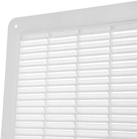 Ecopro Vent 10 x 10 '' инчен бел квадратен вентилација решетка со заштитна мрежа и завртки.