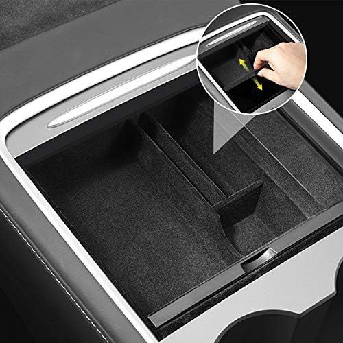 Организатор на конзола Xtauto Central Tray For for 2021 2022 2023 Tesla Model 3/y Armerest Clote Cubby Chainer Conteaer Tesla Model 3 Model y