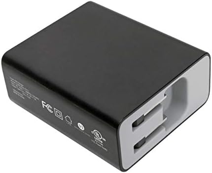 Tripp Lite Dual USB wallиден полнач со полнење PD, USB C полнач и USB полнач, црна