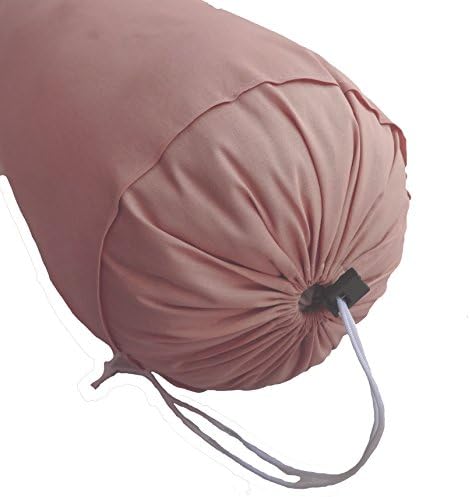 Перница со шафран за јаболка Декоративна креветка за засилување на тркалезна перница капакот од 6 инчи дијаметар x 24 инчи долг розов отстранлив капак