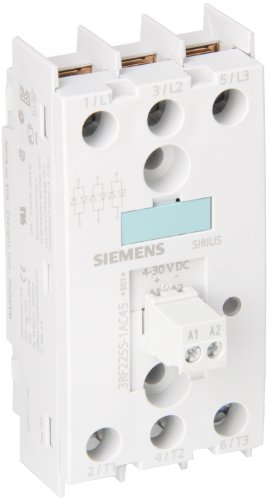 Siemens 3RF22 55-1AC45 Solid State реле, 45мм, 3 фаза, 3 фаза контролиран, терминал за завртки, префрлување на нулта точка, оперативен