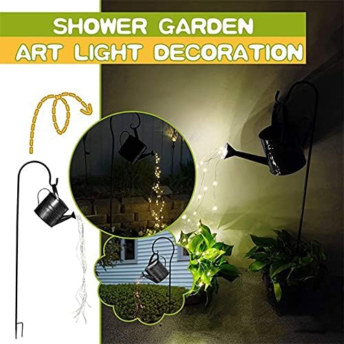 Hsart Star Toush Garden Art Light, светла за наводнување, светла за соларни водопади, предводена ламба за декор на отворено