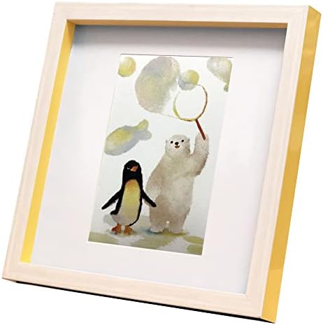 美工社 Mikosha ZnO-62294 386596 NAO Square Frame Penguin Puat Art Panel